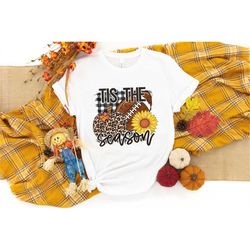 Tis The Season Shirt, Fall Pumpkin Shirt, Football Shirts for Women, Cute Pumpkin Shirt, Women Fall Tees, Fall Season Sh