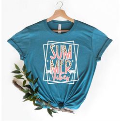 Summer Vibes Shirt, Beach Shirt, Summer Shirt, Gift For Vacation Crew, Summer Beach Shirt, Shirt For Friends, Besties Sh