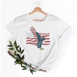 American Flag with Eagle Shirt, Gift For America Day, 4th of July T-Shirt, Independence Day Shirt, The Land Of The Free