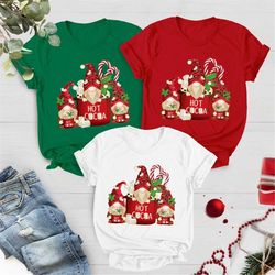 Pilgrim Gnome Christmas Shirt, Gnomes Christmas TShirt, Hot Cocoa Gnomes Christmas Shirt, Family Christmas Gnomes Shirt,