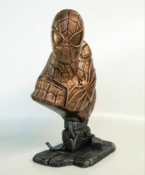 Spider Man Bust 3D printed hand painted custom figure, Spider Man Bust figure handpaint high detail, 3d printing Bust