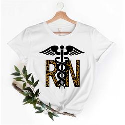 RN leopard Shirt, Leopard Print Nurse Life, Registered Nurse Shirt, RN Shirts, Nurse Week Shirt, CNA Shirt, Nursing, Nur