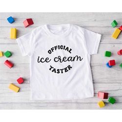 Official Ice Cream Tester Kids Shirt, Funny Summer Youth Shirt, Funny Ice Cream Toddler Shirt, Ice Cream Lover Kids Shir
