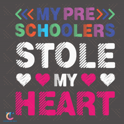 My Preschoolers Stole My Heart Svg, Back To School Svg, My Preschoolers Svg, My Heart Svg, Preschoolers Svg, Pre Sc
