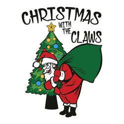 Christmas with the claws Png Svg, Christmas Png Svg, digital file Christmas, Christmas Svg,  silhouette svg fies