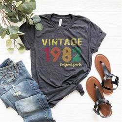 1982 Vintage Shirt, 1982 Original Part Shirt, 1982 Birthday Shirt,40th Birthday Gift,40th Birthday Shirt, 1982 Vintage T