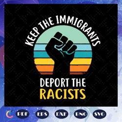 Keep the immigrants deport the racists svg, Black lives matter science is real anti-racism svg, Black Lives Matter