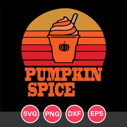 Vintage Pumpkin Spice Svg, Halloween Svg, Png Dxf Eps Digital File