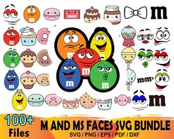 M And Ms Faces Svg Bundle, M And M Svg, MM Logo Svg