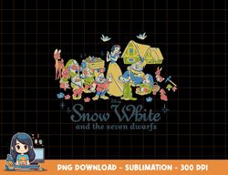 Disney Snow White And The Seven Dwarfs Classic Group Shot png, sublimation, digital print