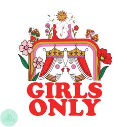 Girls Only Lesbian Pride Pride Month SVG Graphic Design Files