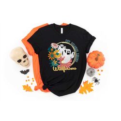 She belongs among the Wildflowers Shirt, Floral Halloween shirt, Vintage Ghost Halloween Shirt, Retro Fall Shirt, Hallow