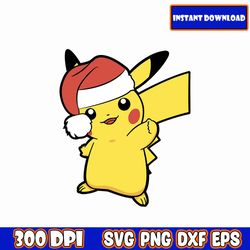 Pokemon Christmas Svg Bundle, Layered Svg Files, Cartoon Svg, Pokemon Clipart, Pikachu Svg, Pokemon Font, Pokemon svg