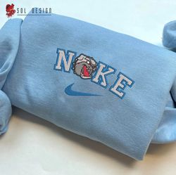 Nike UNC Asheville Bulldogs Embroidered Crewneck, NCAA Embroidered Sweater, UNC Asheville Bulldogs Hoodie, Unisex Shirts