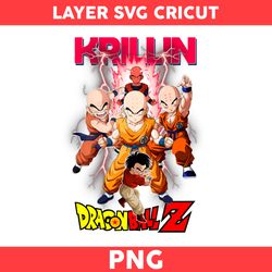 Krillin Png, Dragon Ball Z Png, Super Saiyan Png, Dragon Ball Character Png, Cartoon Png - Digital File