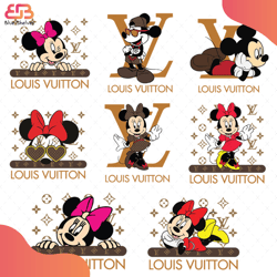 Disney Louis Vuitton Bundle Svg, Brand Svg, Mickey Mouse Svg, Min