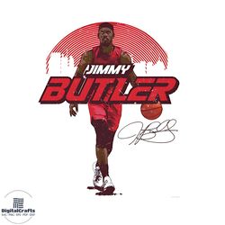 Jimmy Butler Miami Heat Skyline Png Silhouette Sublimation Files