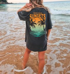 Forever Chasing Sunsets Tee, Sun Seeker T-shirt, Comfort Colors T-shirt, Beach Tee, Sunset T-shirt, Tee, Size up for Ove