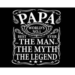 Papa Worlds No 1 Best Ever The Man The Myth The Legend Svg, Fathers Day Svg, Papa Svg, Papa Wolrds No 1 Svg, Worlds No 1