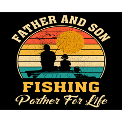 Father And Son Fishing Partner For Life Svg, Fathers Day Svg, Father And Son Svg, Fishing Svg, Partner For Life Svg, Fat