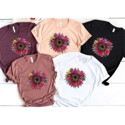 Cheetah Sunflower Shirt, Sunflower Shirt, Flower Shirt, Daisy, Roses, Nature, Wildflower, Inspirational Shirt