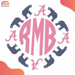 RMB Svg, Animal Svg, Elephant Svg, Strong Animal Svg, RMB Logo Svg, Funny Animal Svg,