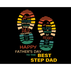 Happy Fathers Day For The Best Step Dad Svg, Fathers Day Svg, Step Dad Svg, Thank Step Dad Svg, Best Step Dad Svg, Dad S