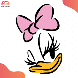 Daisy Duck Svg, Cartoon Svg, Daisy Svg, Disney Svg, Disneyland Svg, Famous Cartoon Ch