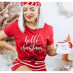 Hello Christmas Svg, Christmas Shirt Svg, Hello Winter, Coffee Mug Svg, Christmas gift idea, png dxf Cut Files Cricut Si