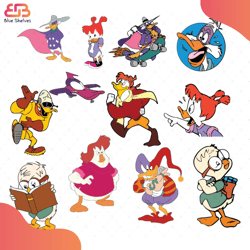 Darwing Duck Donald Duck Bundle Svg, Cartoon Svg, Duck Svg, Donald Duck Svg, Baby Gyr