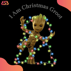 I Am Christmas Groot Svg, Cartoon Svg, Groot Svg, Christmas Light Svg, Merry Christma