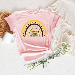 Sarcoma Cancer Awareness Boho Rainbow Shirt,Breast Cancer Fighter Shirt,Breast Cancer Awareness Shirt,Pink Ribbon Shirt,