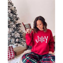 Joy Sweatshirt, Christmas Sweatshirt, Xmas Sweatshirt, Sweatshirt For Christmas, Gift For Christmas, Holiday Clothing, X