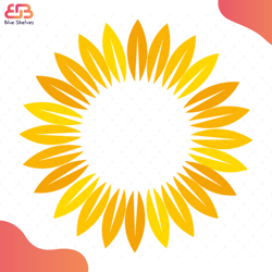 Sun Symbol Sunflower Logo Svg, Flower Svg, Sun Svg, Sun Symbol Svg, Sunflower Logo Sv
