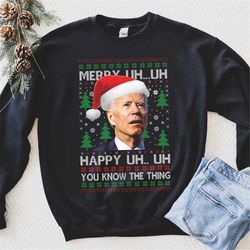 Ugly Christmas Sweatshirt, Santa Joe Biden Merry Christmas Shirt, Biden Christmas Shirt, Funny Christmas Party Sweater