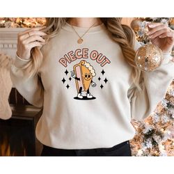 Piece Out Sweatshirt, Pie Pieces Pullover, Retro Matching Sweatshirt, Thanksgiving Sweater, Christmas Gift, Christmas