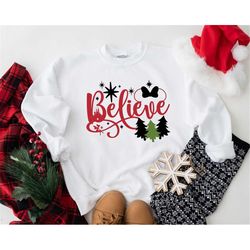 Believe Christmas Shirt, Christmas T-shirt, Christmas Family Shirt, Matching Christmas Holiday Gift Christmas Shirt, Mat
