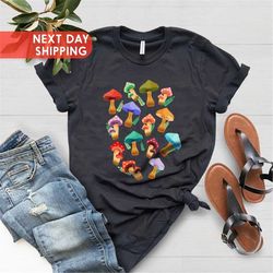 Mushroom Hippie Shirt, Vintage Mushroom Shirt, Botanical Shirt, Mushroom Lover Shirt, Nature Lover Gift, Mushroom Decor