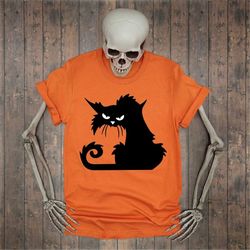 Angry Black Cat Shirt, Scary Black Cat T-shirt, Mad Kitty Shirt, Mad Black Cat Shirts, Go Away Cat Shirt, Halloween Gift