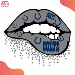 Indianapolis Colts Inspired Lips Svg, Sport Svg, Indianapolis Colts Svg, Sexy Lips Sv