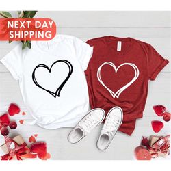 Double Heart Shirt, Valentine Heart Shirt, Cute Valentines Day Shirt, Cute Heart Shirt, Valentines Day Shirt, Womens Val