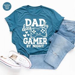 gamer dad shirt, fathers day gift, funny first time dad shirt, daddy birthday gift, dad graphic tees, new dad gift, step