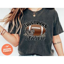 touchdown season football shirt, football women shirt, sunday football shirt, leopard football season, sports shirt, foo