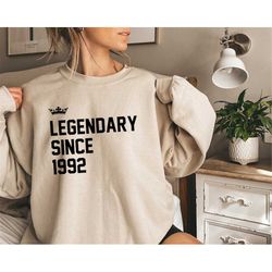 Custom 1992 Sweatshirt, 30 Years Old Shirt, 30th Birthday Gift, Unisex Crewneck, Gift for Her, 30th Milestone Birthday S