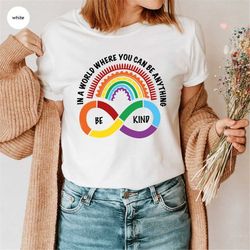 Autism Awareness Shirt, Be Kind T-Shirt, Autism Mom Shirt, Autism Teacher Tshirt, Autism Support Clothing, Rainbow Graph
