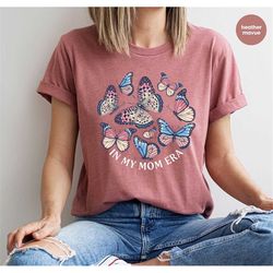 Mom T-Shirts, Mothers Day Gift, Mothers Day Shirts, Butterfly Mama T-Shirt, Mommy Graphic Tees, Mother Vneck T Shirts, M