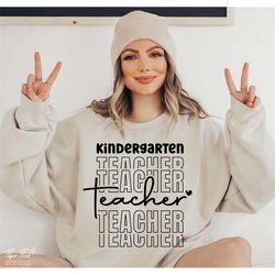 Kindergarten teacher SVG, Gift for Teacher Svg, Teacher Life Svg, Kindergarten shirt Svg, Back to school Svg, Funny teac