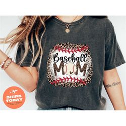 baseball leopard shirt, baseball tee, baseball shirt for women, sports mom shirt, mothers day gift, baseball mom cheetah