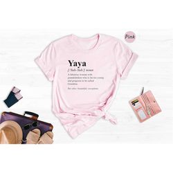 Yaya Shirt, Yaya Definition Shirt, Best Grandma Tee, Funny Grandma Shirt, Pregnancy Announcement , Mothers Day Gift, Gra