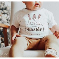 happy easter svg png, bunny svg, easter shirt svg, easter gift for her svg, easter svg for boy girls, png cut files for